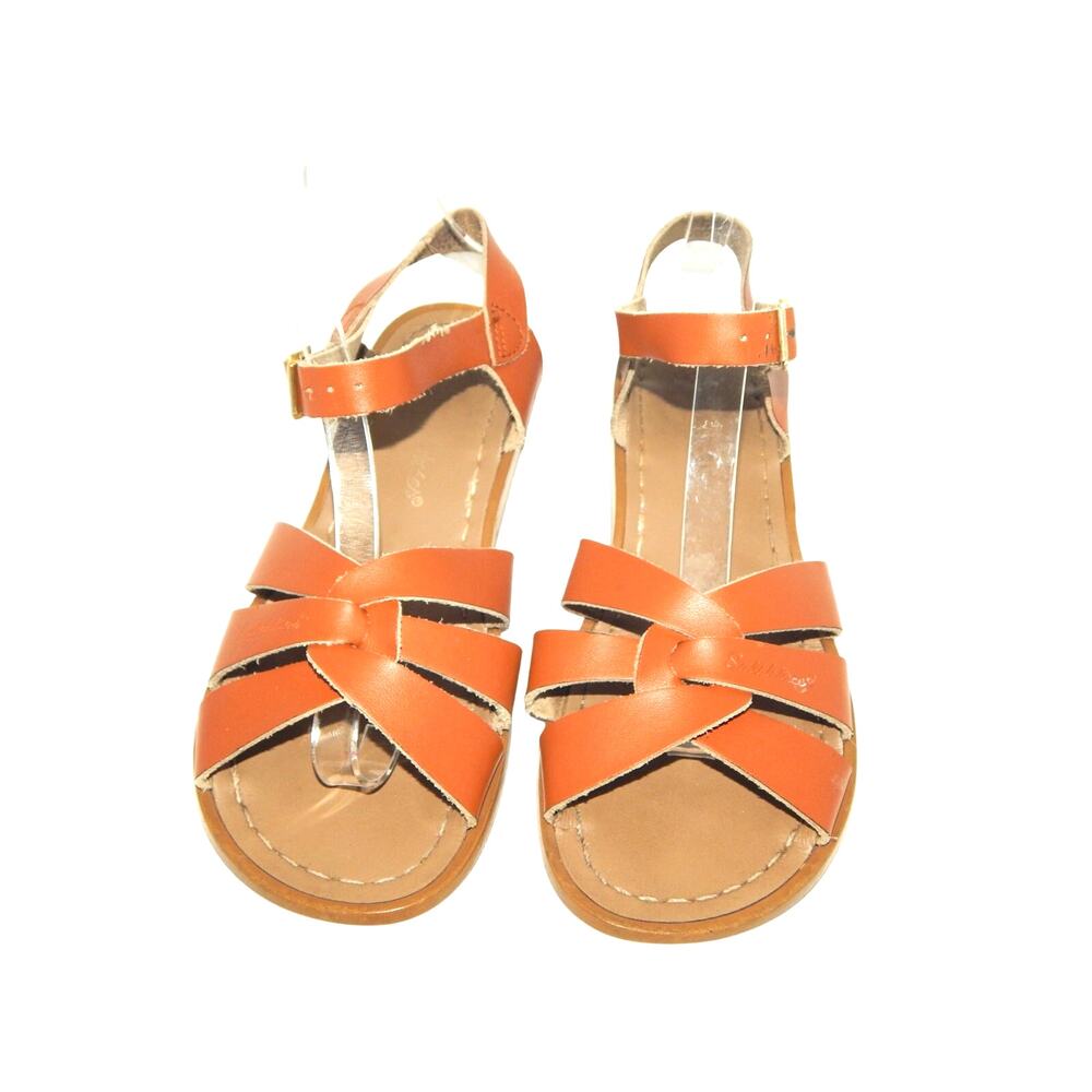 Salt Water Brown Leather Sandals Girls Youth Size 5